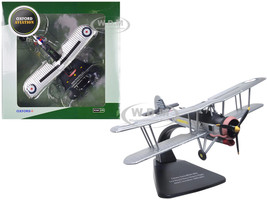 Fairey Swordfish Mk I Bomber Aircraft FAA Historic Flight RNAS Yeovilton Royal Navy Oxford Aviation Series 1/72 Diecast Model Airplane Oxford Diecast AC111