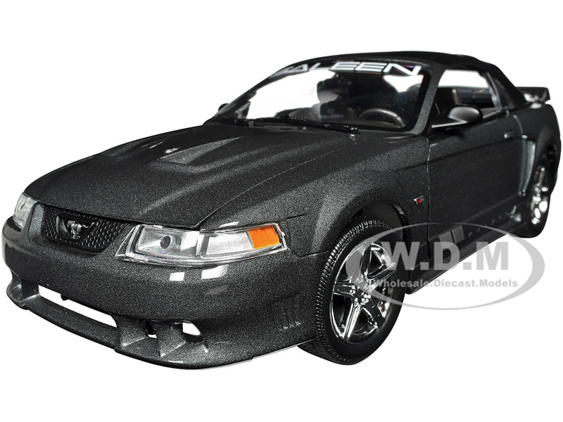 2003 Ford Mustang Saleen S281 SC Speedster Dark Shadow Gray Metallic American Muscle Series 1/18 Diecast Model Car Auto World AMM1306