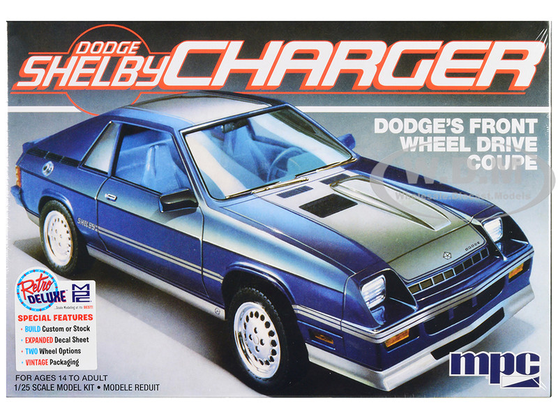 Skill 2 Model Kit 1986 Dodge Shelby Charger 1/25 Scale Model MPC MPC987