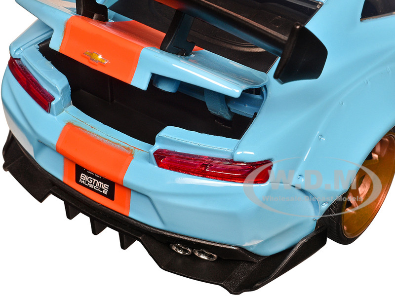 2016 Chevrolet Camaro Widebody #3 Light Blue with Orange