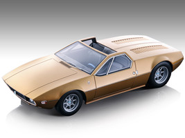 1966 De Tomaso Mangusta Spyder Gold Metallic Limited Edition to 40 pieces Worldwide 1/18 Model Car Tecnomodel TM18-269C