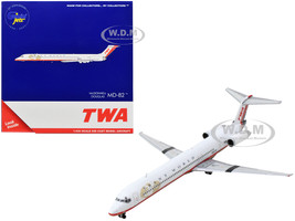 McDonnell Douglas MD 82 Commercial Aircraft Trans World Airlines White with Red Stripes 1/400 Diecast Model Airplane GeminiJets GJ1711