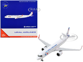 Airbus A321neo Commercial Aircraft Ural Airlines White with Blue Tail 1/400 Diecast Model Airplane GeminiJets GJ2195