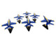 McDonnell Douglas F A 18 Hornet Aircraft Blue Angels United States Navy 6 piece Gift Set 1/150 Diecast Model Airplanes Postage Stamp PSBA001