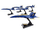 McDonnell Douglas F A 18 Hornet Aircraft Blue Angels United States Navy 6 piece Gift Set 1/150 Diecast Model Airplanes Postage Stamp PSBA001