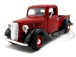 G LGB Scale 1:24 1937 Ford Vintage Lorry Truck Pickup Diecast Model Red 