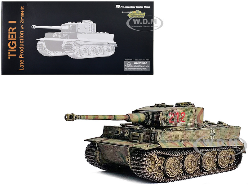 Germany Tiger I Late Production with Zimmerit Tank Wittmann s Tiger #212 s Pz Abt 101 Normandy 1944 NEO Dragon Armor Series 1/72 Plastic Model Dragon Models 63227