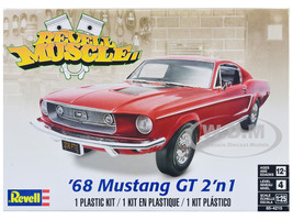 Level 4 Model Kit 1968 Ford Mustang GT 2 in 1 Kit Revell Muscle 1/25 Scale Model Revell 85-4215