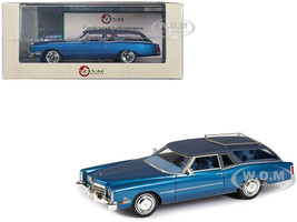 1972 Cadillac Eldorado 2 Door Station Wagon Blue Metallic with Matt Blue Top and Blue Interior Limited Edition to 250 pieces Worldwide 1/43 Model Car Esval Models EMUS43013B