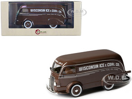 1938 International D 300 Delivery Van Brown Wisconsin Ice & Coal Co Coal Fuel Oil Coke Limited Edition to 125 pieces Worldwide 1/43 Model Car Esval Models EMUS43080A