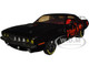 1971 Plymouth Hemi Barracuda Black Metallic with Red Interior Voodoo by Lunati Limited Edition to 6650 pieces Worldwide 1/24 Diecast Model Car M2 Machines 40300-111B