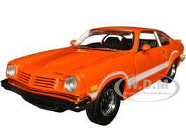 1974 Chevrolet Vega GT Orange Metallic with White Stripes Forgotten Classics Series 1/24 Diecast Model Car Motormax 79048OR