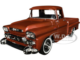 1958 GMC 100 Wideside Pickup Truck Brown Metallic Timeless Legends Series 1/24 Diecast Model Car Motormax 79385BR