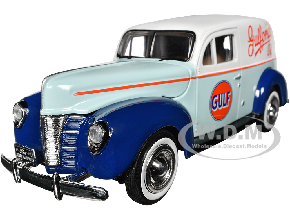 1940 Ford Sedan Delivery Light Blue and White Gulf Oil Gulfpride