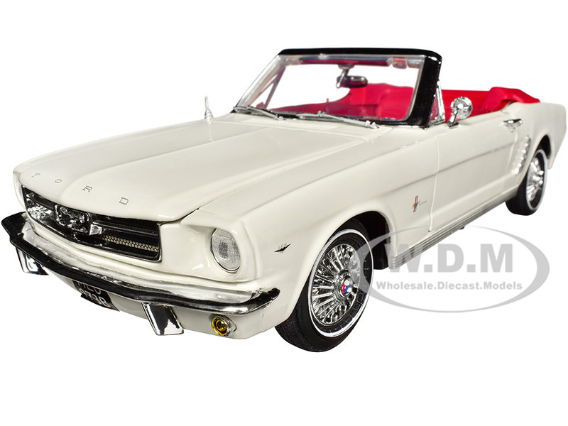 1964 1/2 Ford Mustang Convertible White with Red Interior James Bond 007  