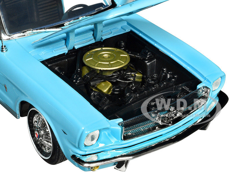 1964 1 2 Ford Mustang Light Blue with White Top James Bond