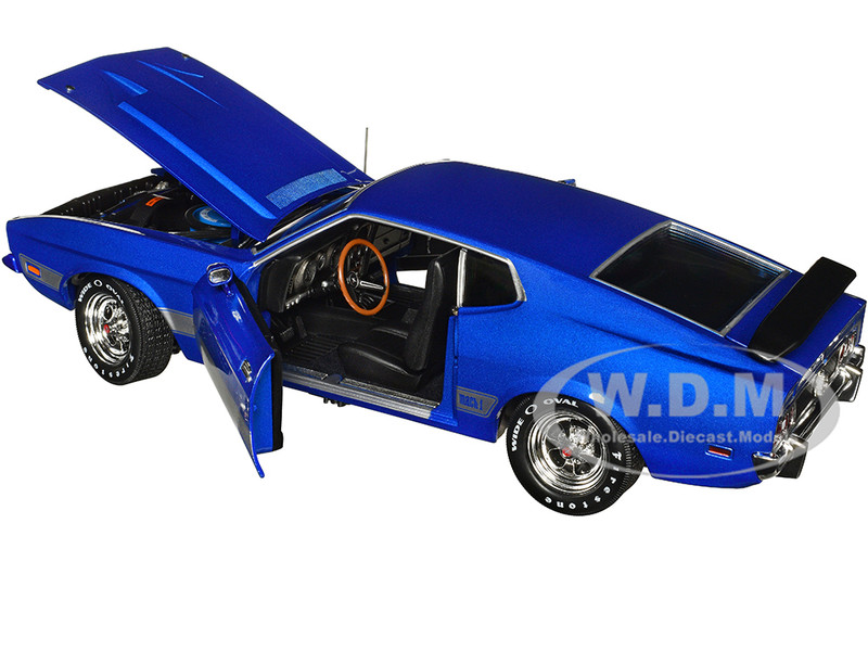 RARE!!!! Autoart 2003 Ford Mustang Mach 1 Azure Blue 1/18