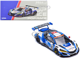 NSX GT3 EVO22 #202 Blue and White with Graphics KC Motorgroup1/64 Diecast Model Car Pop Race PR640040