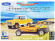 Level 5 Model Kit Ford Bronco Half Cab with Dune Buggy and Flatbed Trailer 1/25 Scale Model Revell 85-7228