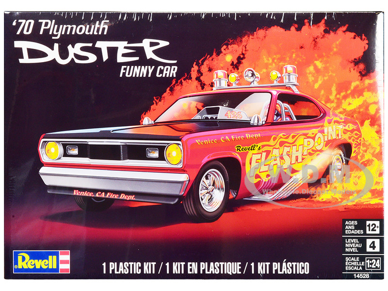 Level 4 Model Kit 1970 Plymouth Duster Funny Car 1/24 Scale Model Revell 14528
