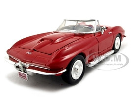  1600 CABRIOLET 1967 ミニカー 1967 Chevrolet Corvette Convertible Black Red Stripe Red Interior