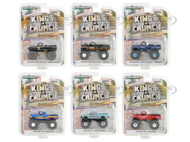 Kings of Crunch Set of 6 Monster Trucks Series 14 1/64 Diecast Model Trucks Greenlight 49140SET
