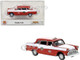 1974 Checker Cab Red and White Kalamazoo 1/87 HO Scale Model Car Brekina BRE58932