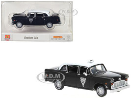 1974 Checker Cab Black and White Winnipeg 1/87 HO Scale Model Car Brekina BRE58933