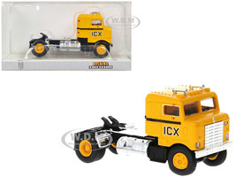 1950 Kenworth Bullnose Truck Tractor Yellow with Black Stripes ICX 1/87 HO Scale Model Car Brekina BRE85953