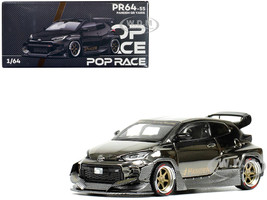 Toyota Pandem GR Yaris RHD Right Hand Drive Dark Chrome 1/64 Diecast Model Car Pop Race PR640055