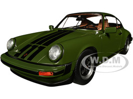 1974 Porsche 911 SC Olive Green with Black Stripes 1/18 Diecast Model Car Solido S1802608