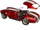1965 Shelby Cobra 427 MKII Red Metallic with White Stripes 1/18 Diecast Model Car Solido S1804909
