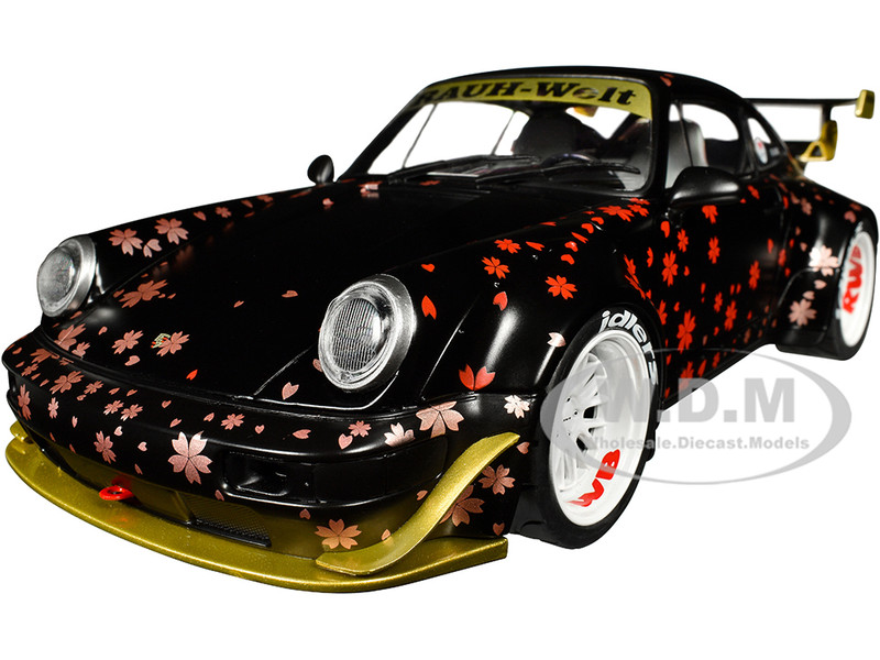 2021 RWB AOKI MATT BLACK W/CHERRY BLOSSOM GRAPHICS 1/18