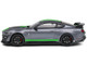 Shelby Mustang GT500 Fast Track Gray Metallic with Neon Green Stripes 1/43 Diecast Model Car Solido S4311504