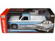 1977 Dodge D100 Adventurer Sweptline Pickup Truck Light Blue and White American Muscle Series 1/18 Diecast Model Car Auto World AMM1303