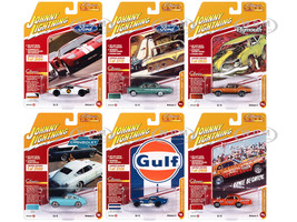 Classic Gold Collection 2023 Set B of 6 Cars Release 2 1/64 Diecast Model Cars Johnny Lightning JLCG032B