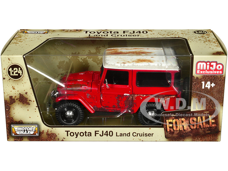 TOYOTA FJ40 LAND CRUISER RED (RUSTED) 1/24 DIECAST MODEL CAR