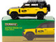 Land Rover Defender 110 Trophy Edition Yellow with Black Hood and Top and Roofrack Global64 Series 1/64 Diecast Model Tarmac Works T64G-020-TE