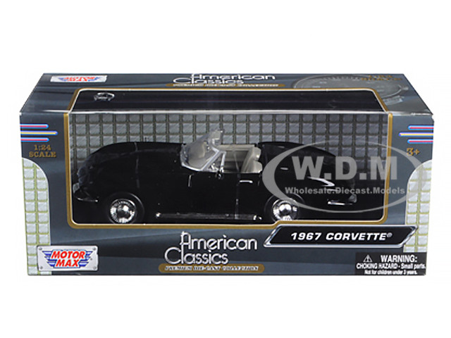 1967 Chevrolet Corvette Black Convertible 1/24 Diecast Car