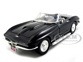 1967 Chevrolet Corvette Black Convertible 1/24 Diecast Car Model Motormax 73224