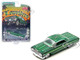 1963 Chevrolet Impala Lowrider Green Metallic with Graphics and Green Interior Lowriders Series Limited Edition to 3600 pieces Worldwide 1/64 Diecast Model Car Greenlight 51552