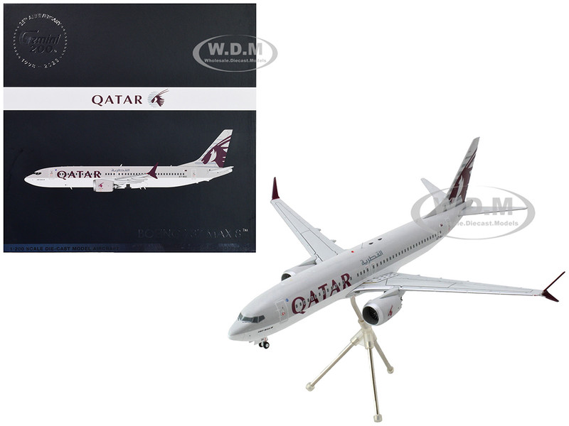 Boeing 737 GeminiJets G2QTR1243 Qatar Airways MAX 8 A7-BSC; Scale
