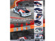 Toyota AE86 Levin RHD Right Hand Drive #86 White and Gray with Stripes Inazuma Worx Pandem Rocket Bunny 1/64 Diecast Model Car Inno Models IN64-AE86LP-IWORX