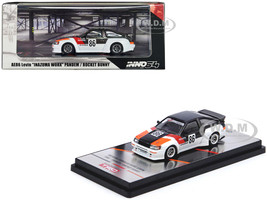 Toyota AE86 Levin RHD Right Hand Drive #86 White and Gray with Stripes Inazuma Worx Pandem Rocket Bunny 1/64 Diecast Model Car Inno Models IN64-AE86LP-IWORX