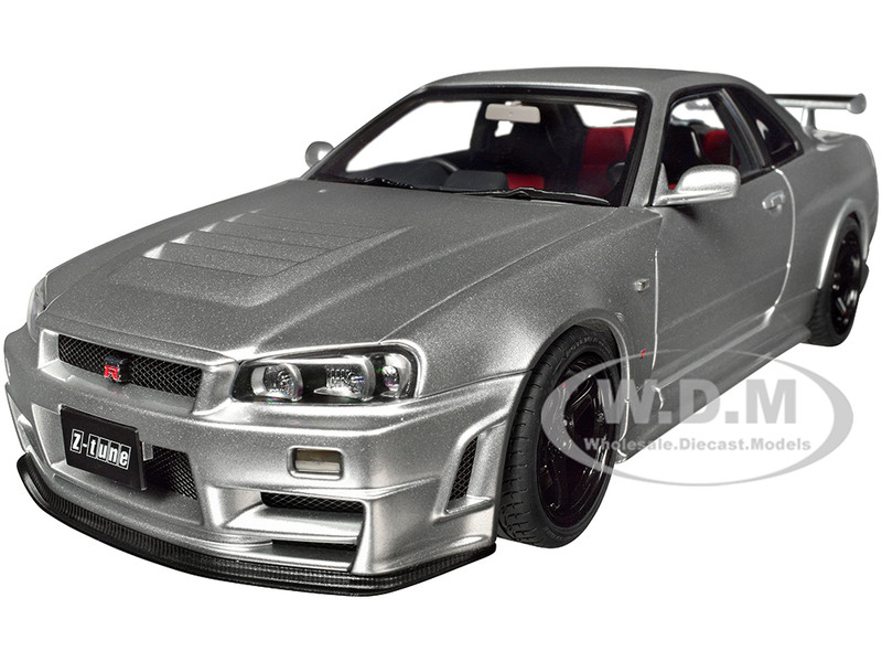 NISSAN NISMO R34 GT-R Z-TUNE RHD SILVER 1/18 MODEL CAR AUTOART