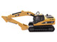 Kenworth T880 SBFS Sleeper Tandem Tractor Black with Lowboy Trailer and CAT 320D L Hydraulic Excavator Yellow 1/87 HO Diecast Model Diecast Masters 84420