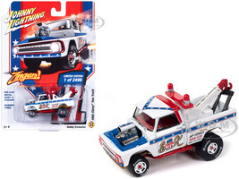 1965 Chevrolet Tow Truck White with Blue Stripes and Graphics E&K Towing Zingers Series Limited Edition to 2496 pieces Worldwide 1/64 Diecast Model Car Johnny Lightning JLSP365