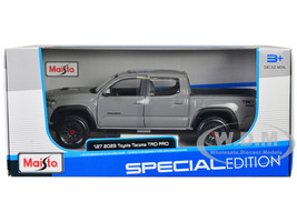 2023 Toyota Tacoma TRD PRO Pickup Truck Gray with Sunroof Special Edition Series 1/27 Diecast Model Car Maisto 32910GRY