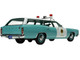 1970 Ford Galaxie Station Wagon Light Blue and White with Light Blue Interior Las Vegas Police Department Limited Edition to 180 pieces Worldwide 1/43 Model Car Goldvarg Collection GC-055C