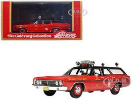 1970 Ford Galaxie Station Wagon Red with Black Top Chicago Fire Department Fire Chief Limited Edition to 180 pieces Worldwide 1/43 Model Car Goldvarg Collection GC-055D